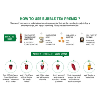 Lemon Matcha Bubble Tea Premix (3 in 1) - 1Kg